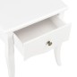 vidaXL Mesita de noche de madera maciza de pino blanco 40x30x50 cm
