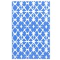 vidaXL Alfombra de exterior PP azul y blanco 190x290 cm