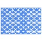 vidaXL Alfombra de exterior PP azul y blanco 190x290 cm
