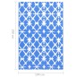 vidaXL Alfombra de exterior PP azul y blanco 190x290 cm