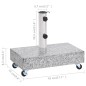 vidaXL Base de sombrilla granito gris claro 45x25x8,3 cm vidaXL Base de sombrilla granito gris claro 45x25x8,3 cm