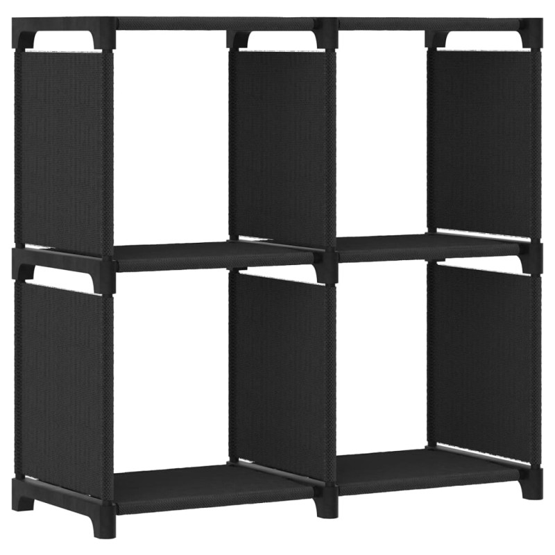 vidaXL Estantería de 4 cubos de tela negra 69x30x72,5 cm vidaXL Estantería de 4 cubos de tela negra 69x30x72,5 cm