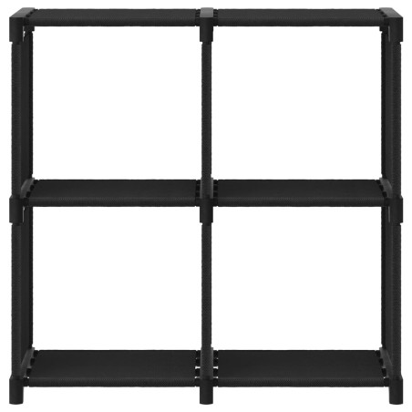 vidaXL Estantería de 4 cubos de tela negra 69x30x72,5 cm