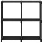 vidaXL Estantería de 4 cubos de tela negra 69x30x72,5 cm vidaXL Estantería de 4 cubos de tela negra 69x30x72,5 cm