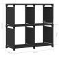 vidaXL Estantería de 4 cubos de tela negra 69x30x72,5 cm vidaXL Estantería de 4 cubos de tela negra 69x30x72,5 cm