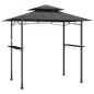 vidaXL Cenador barbacoa estante lateral acero antracita 240x150x243 cm vidaXL Cenador barbacoa estante lateral acero antracita 240x150x243 cm
