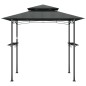 vidaXL Cenador barbacoa estante lateral acero antracita 240x150x243 cm vidaXL Cenador barbacoa estante lateral acero antracita 240x150x243 cm