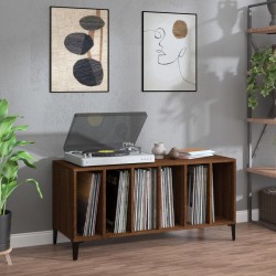 vidaXL Mueble discos madera contrachapada roble marrón 100x38x48 cm