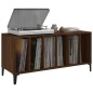 vidaXL Mueble discos madera contrachapada roble marrón 100x38x48 cm vidaXL Mueble discos madera contrachapada roble marrón 100x38x48 cm
