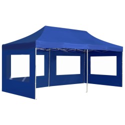vidaXL Carpa plegable profesional con paredes aluminio azul 6x3m
