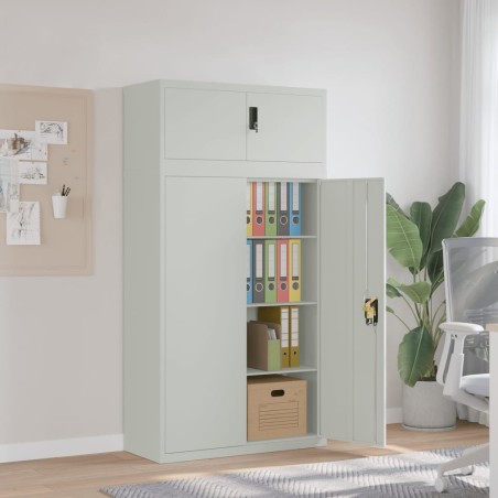 vidaXL Armario archivador de acero gris claro 90x40x180 cm