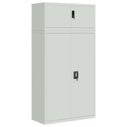 vidaXL Armario archivador de acero gris claro 90x40x180 cm