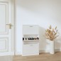 vidaXL Mueble zapatero madera contrachapada blanco brillo 59x17x108 cm