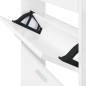 vidaXL Mueble zapatero madera contrachapada blanco brillo 59x17x108 cm