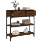 vidaXL Mesa consola madera de ingeniería marrón roble 72,5x25x75 cm vidaXL Mesa consola madera de ingeniería marrón roble 72,5x25x75 cm