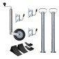 vidaXL Rueda de remolque 48 mm con 2 tubos de soporte y 3 abrazaderas vidaXL Rueda de remolque 48 mm con 2 tubos de soporte y 3 abrazaderas