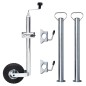 vidaXL Rueda de remolque 48 mm con 2 tubos de soporte y 3 abrazaderas vidaXL Rueda de remolque 48 mm con 2 tubos de soporte y 3 abrazaderas