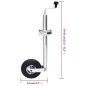 vidaXL Rueda de remolque 48 mm con 2 tubos de soporte y 3 abrazaderas vidaXL Rueda de remolque 48 mm con 2 tubos de soporte y 3 abrazaderas