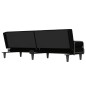 vidaXL Sofá cama con reposabrazos tela negro vidaXL Sofá cama con reposabrazos tela negro