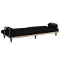 vidaXL Sofá cama con reposabrazos tela negro vidaXL Sofá cama con reposabrazos tela negro