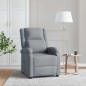 vidaXL Sillón reclinable de tela gris claro