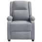 vidaXL Sillón reclinable de tela gris claro