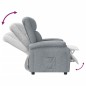 vidaXL Sillón reclinable de tela gris claro