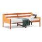 vidaXL Sofá cama de madera maciza de pino marrón cera 75x190 cm vidaXL Sofá cama de madera maciza de pino marrón cera 75x190 cm