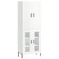 vidaXL Aparador alto madera contrachapada blanco brillo 69,5x34x180 cm vidaXL Aparador alto madera contrachapada blanco brillo 69,5x34x180 cm