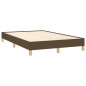 vidaXL Cama box spring con colchón y LED tela marrón oscuro 120x190 cm vidaXL Cama box spring con colchón y LED tela marrón oscuro 120x190 cm