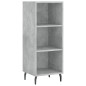 vidaXL Aparador de madera contrachapada gris hormigón 34,5x34x180 cm vidaXL Aparador de madera contrachapada gris hormigón 34,5x34x180 cm