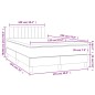 vidaXL Cama box spring con colchón y LED tela marrón oscuro 120x190 cm vidaXL Cama box spring con colchón y LED tela marrón oscuro 120x190 cm
