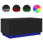 vidaXL Mesa de centro con luces LED negro 90x50x40 cm vidaXL Mesa de centro con luces LED negro 90x50x40 cm