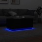 vidaXL Mesa de centro con luces LED negro 90x50x40 cm vidaXL Mesa de centro con luces LED negro 90x50x40 cm