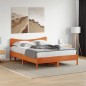 vidaXL Cabecero de cama madera maciza de pino marrón cera 150 cm vidaXL Cabecero de cama madera maciza de pino marrón cera 150 cm