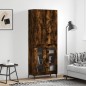 vidaXL Aparador alto madera contrachapada roble ahumado 69,5x34x180 cm vidaXL Aparador alto madera contrachapada roble ahumado 69,5x34x180 cm