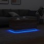 vidaXL Mesa de centro con luces LED marrón roble 90x50x40 cm vidaXL Mesa de centro con luces LED marrón roble 90x50x40 cm