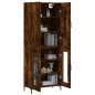 vidaXL Aparador alto madera contrachapada roble ahumado 69,5x34x180 cm vidaXL Aparador alto madera contrachapada roble ahumado 69,5x34x180 cm