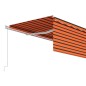 vidaXL Toldo retráctil manual con persiana naranja y marrón 5x3 m vidaXL Toldo retráctil manual con persiana naranja y marrón 5x3 m