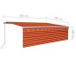 vidaXL Toldo retráctil manual con persiana naranja y marrón 5x3 m vidaXL Toldo retráctil manual con persiana naranja y marrón 5x3 m
