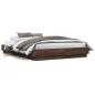 vidaXL Estructura de cama madera de ingeniería marrón roble 135x190 cm