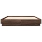 vidaXL Estructura de cama madera de ingeniería marrón roble 135x190 cm