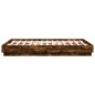 vidaXL Estructura de cama madera de ingeniería roble ahumado 135x190cm vidaXL Estructura de cama madera de ingeniería roble ahumado 135x190cm