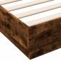 vidaXL Estructura de cama madera de ingeniería roble ahumado 135x190cm vidaXL Estructura de cama madera de ingeniería roble ahumado 135x190cm