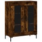 vidaXL Aparador alto madera contrachapada roble ahumado 69,5x34x180 cm vidaXL Aparador alto madera contrachapada roble ahumado 69,5x34x180 cm