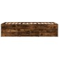 vidaXL Tumbona con cajones madera ingeniería roble ahumado 75x190 cm vidaXL Tumbona con cajones madera ingeniería roble ahumado 75x190 cm