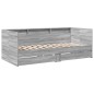 vidaXL Tumbona con cajones madera ingeniería gris Sonoma 75x190 cm