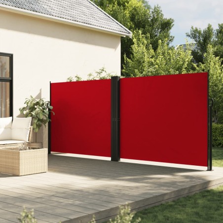 vidaXL Toldo lateral retráctil rojo 160x1000 cm