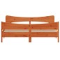 vidaXL Estructura cama con cabecero madera pino marrón cera 200x200 cm