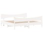 vidaXL Estructura cama cabecero madera maciza pino blanco 180x200 cm vidaXL Estructura cama cabecero madera maciza pino blanco 180x200 cm